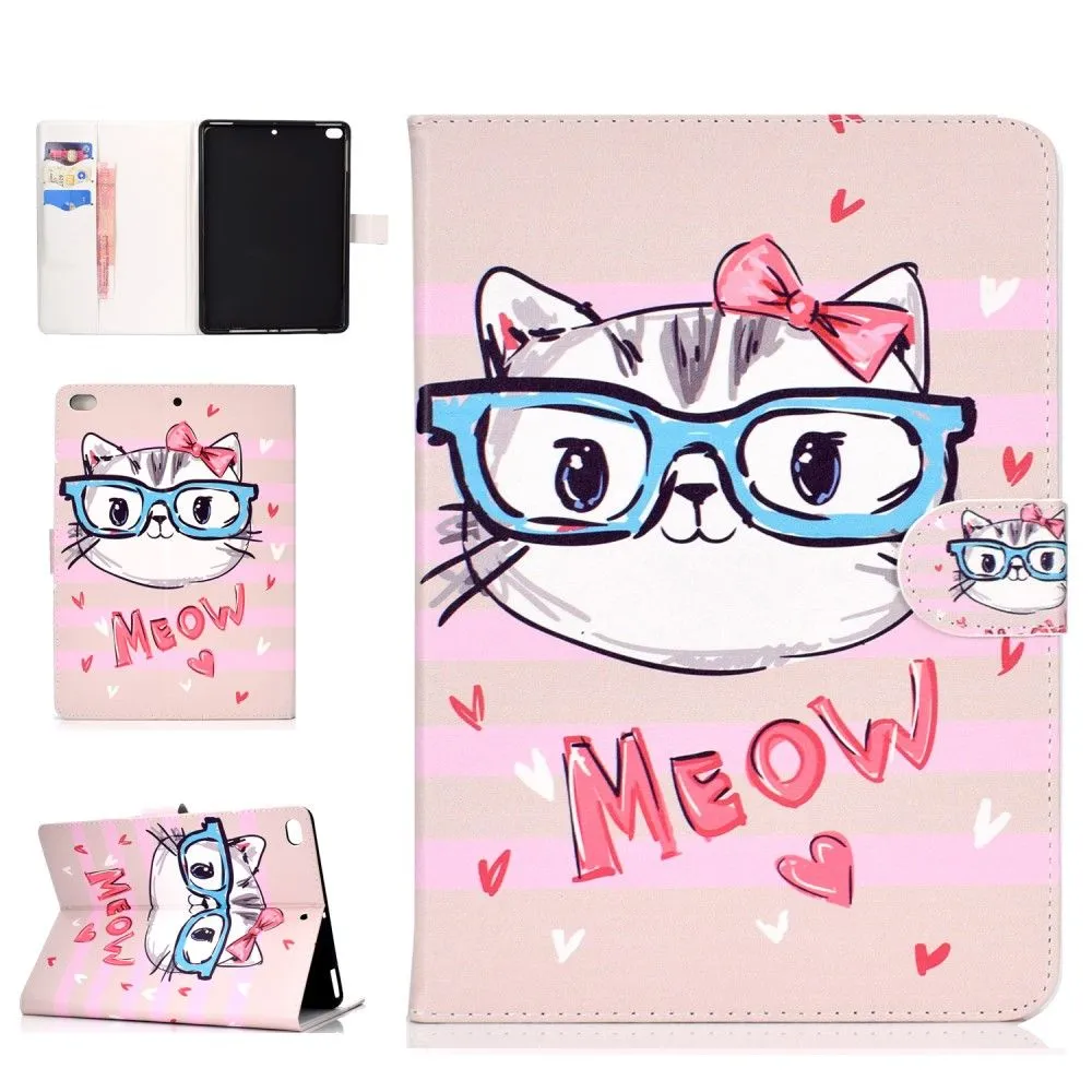 iPad 10.2 (2021) / Air (2019) cool pattern leather flip case - Cat Face