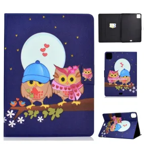 iPad Pro 11 (2021) / Air (2020) beautiful pattern leather flip case - Couple Owls