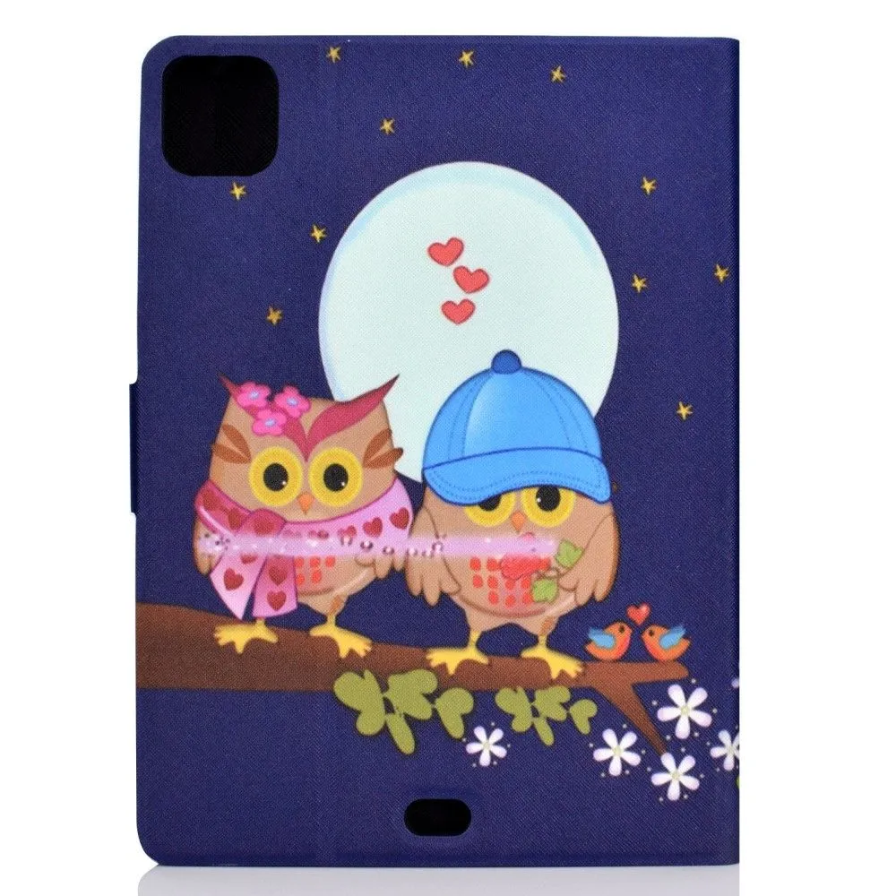 iPad Pro 11 (2021) / Air (2020) beautiful pattern leather flip case - Couple Owls