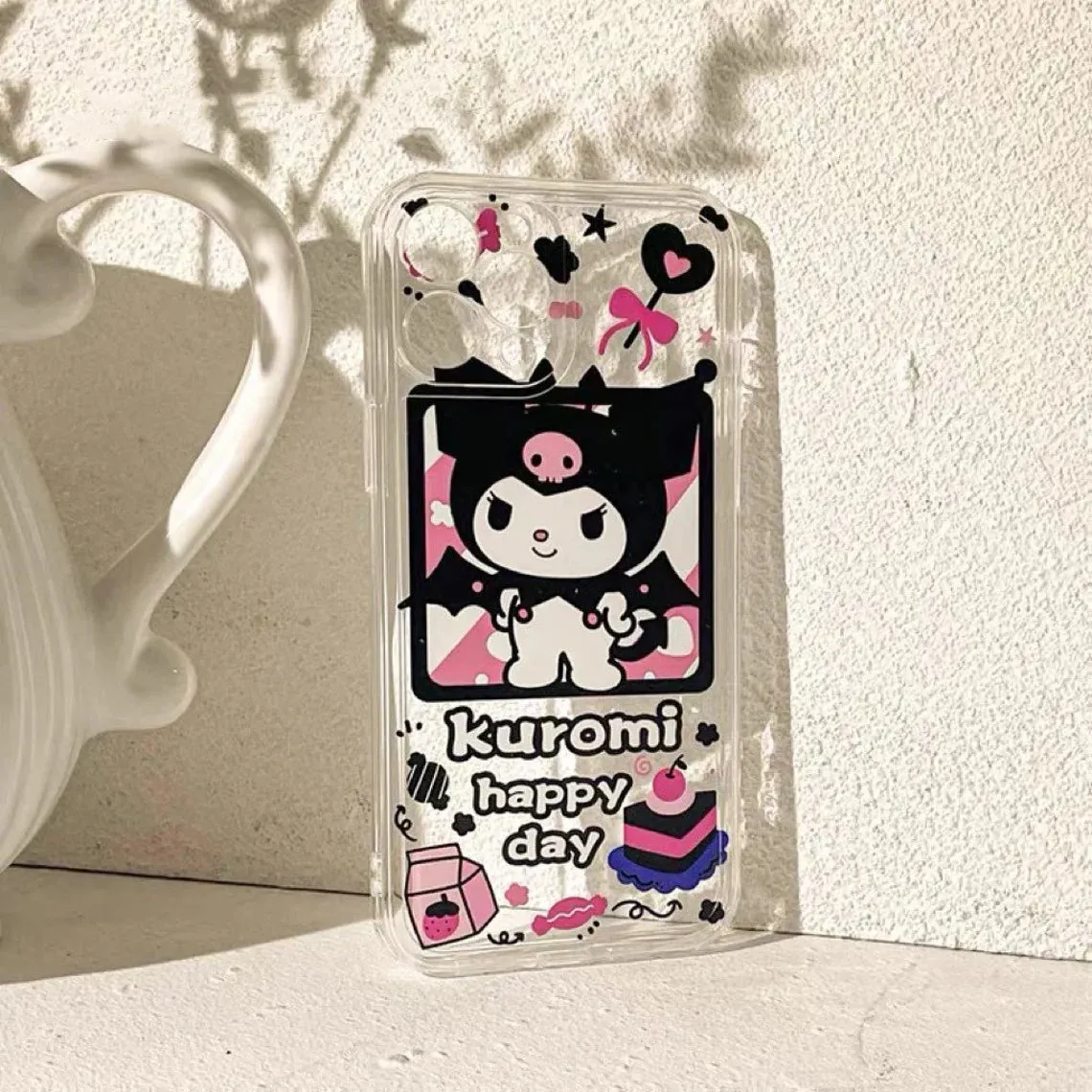 Japanese Cartoon KU Happy Day iPhone Case 6 7 8 PLUS SE2 XS XR X 11 12 13 14 15 Pro Promax 12mini 13mini