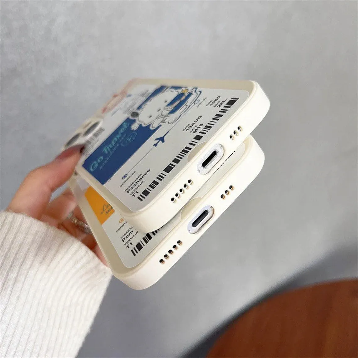 Japanese Cartoon Travel Ticket PN PC iPhone Case 6 7 8 XS XR X 11 12 13 14 15 Pro Promax 12mini 13 mini