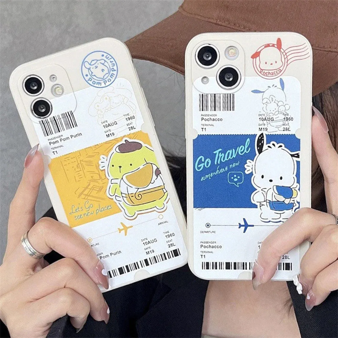 Japanese Cartoon Travel Ticket PN PC iPhone Case 6 7 8 XS XR X 11 12 13 14 15 Pro Promax 12mini 13 mini