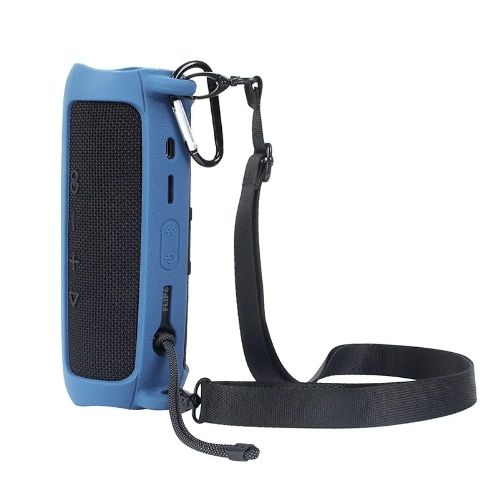 JBL Flip 6 silicone cover with strap - Blue