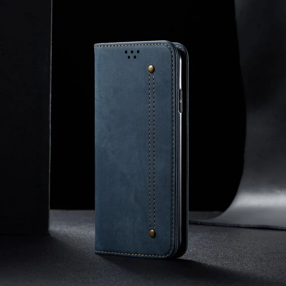 Jeans Motorola Edge (2021) Flip case - Blue