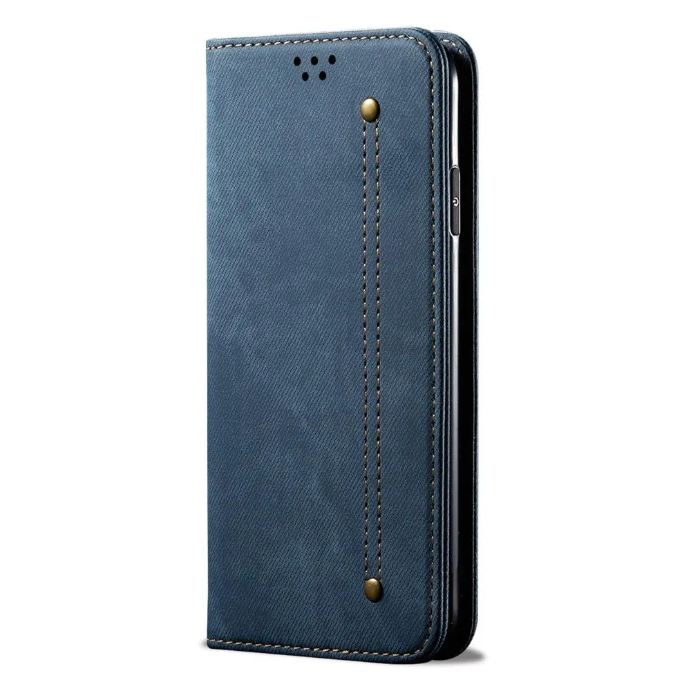 Jeans Motorola Edge (2021) Flip case - Blue