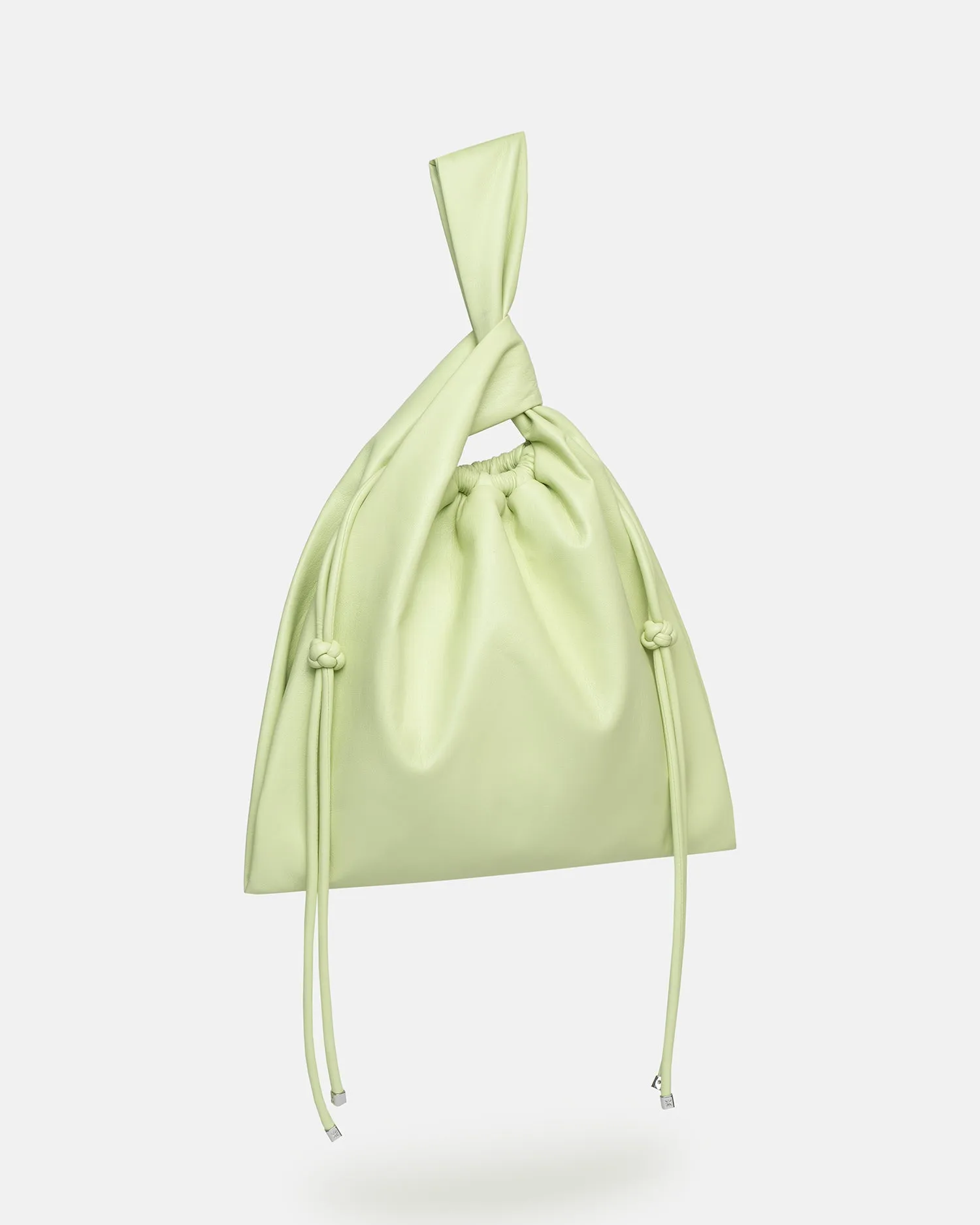 Jen Drawstring - Okobor™ Alt-Leather Clutch Bag - Shadow Lime