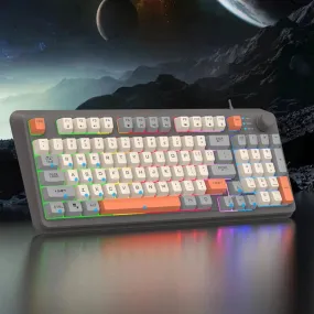 K82 Gaming Keyboard 94 Keys Mechanical Portable Wired Computer Keyboard with RGB Backlight Keyboard for Laptop Computer & Tablet