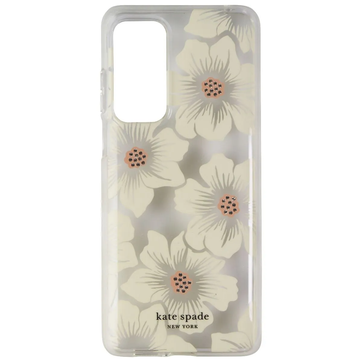 Kate Spade Case for Motorola Edge 5G UW (2021) - Hollyhock Floral Clear/Cream