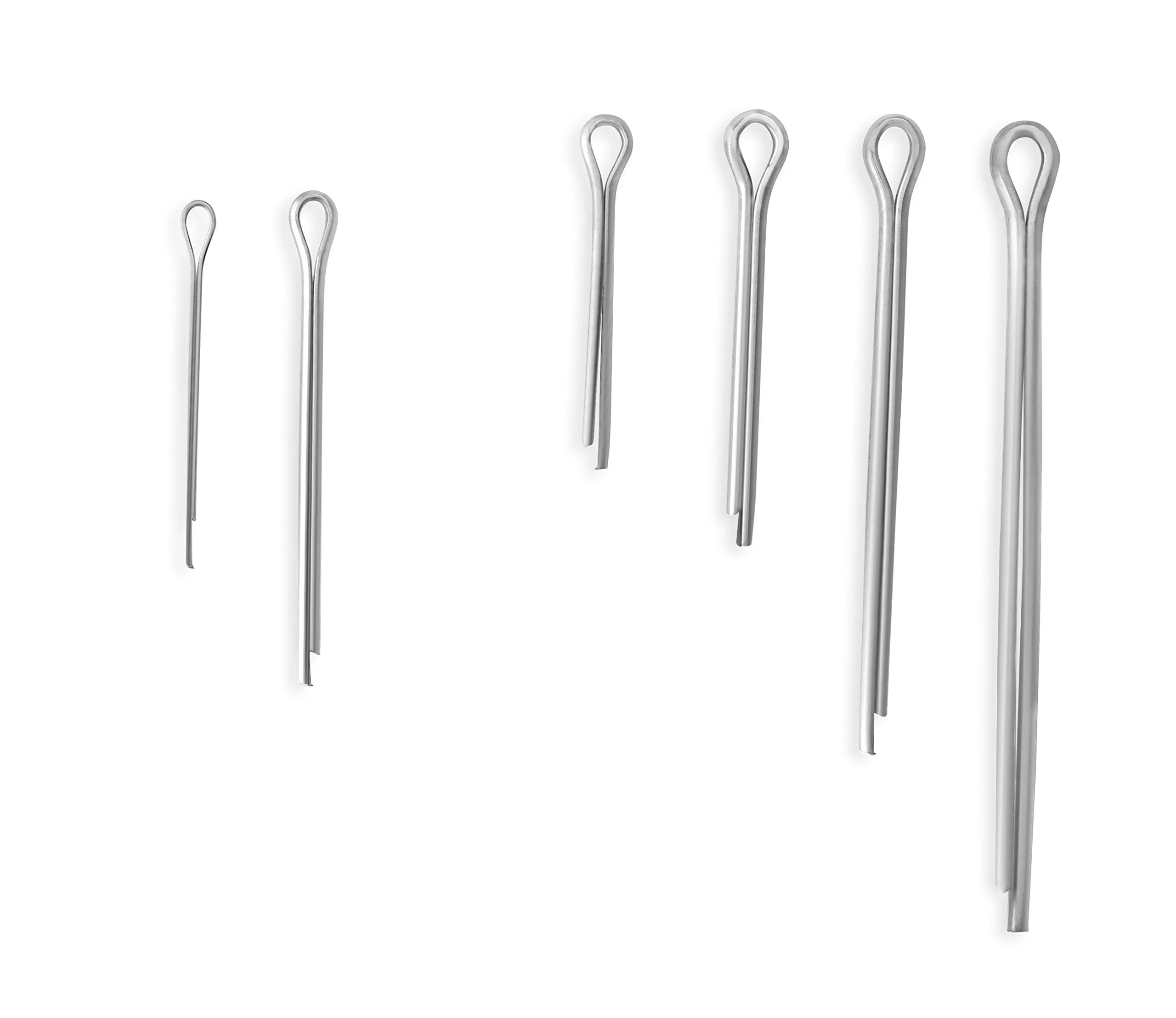 Katzco Cotter Pin Assortment 555 piece Heavy Duty Zinc-Plating Steel Pins for Automotive