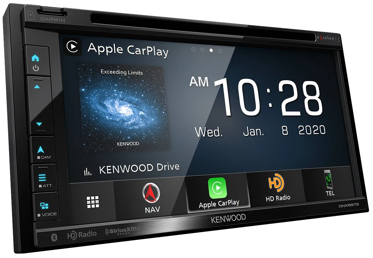 Kenwood Excelon DNX697S - 6.8" WVGA Navigation/DVD Receiver with Apple CarPlay & Android Auto Ready