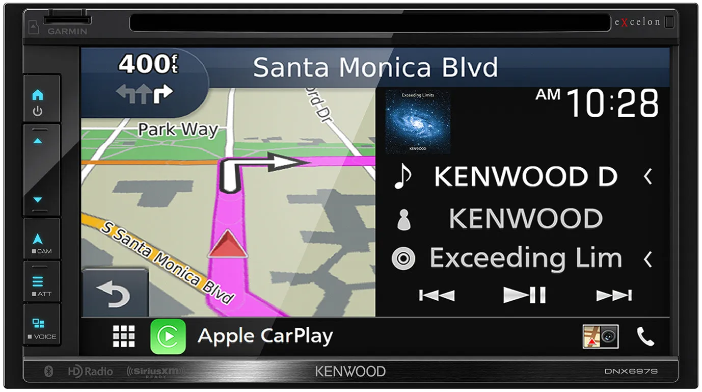 Kenwood Excelon DNX697S - 6.8" WVGA Navigation/DVD Receiver with Apple CarPlay & Android Auto Ready