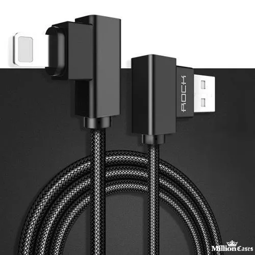 L Bend Nylon Braided USB Charging Cable