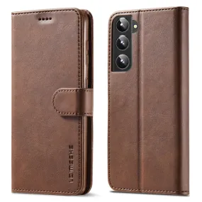 LC.IMEEKE Samsung Galaxy S22 Flip Case - Dark Brown