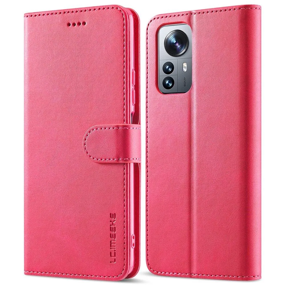 LC.IMEEKE Xiaomi 12 Pro Flip Case - Red