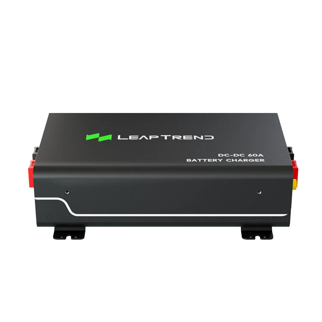 Leaptrend 60A DC to DC Charger For 12V Lithium AGM Flooded Gel LiFePO4 Deep-cycle Batteries, On RV, Yacht, Camper & Travel Trailer, Caravan, Boat