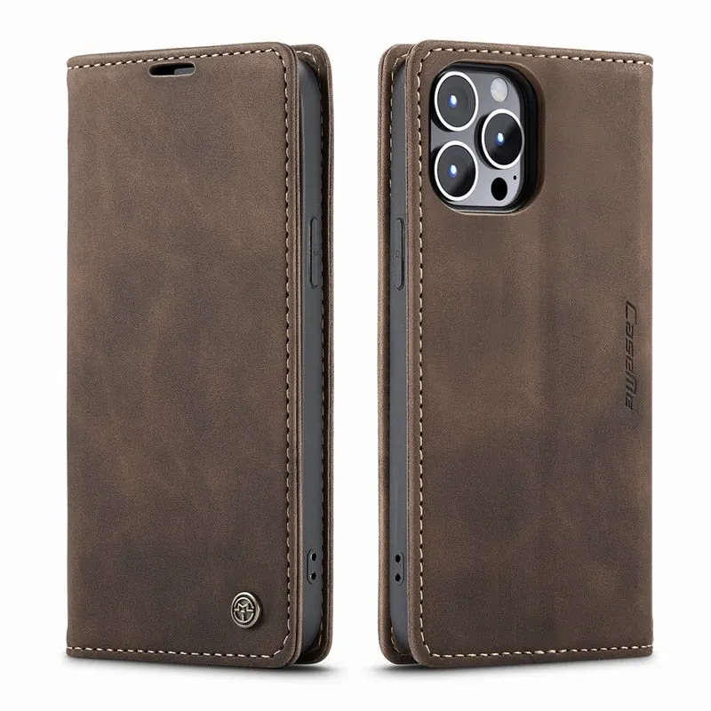 Leather Wallet Flip Phone Cases For iPhone