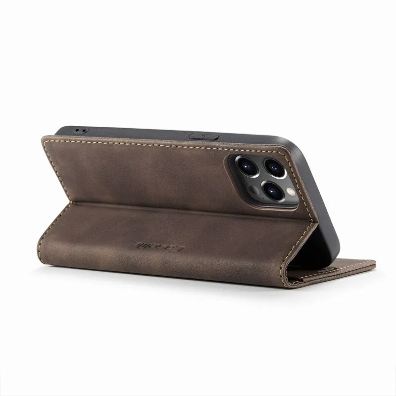 Leather Wallet Flip Phone Cases For iPhone