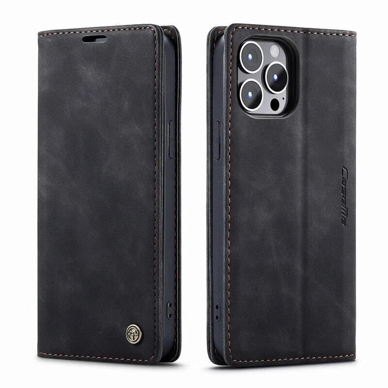 Leather Wallet Flip Phone Cases For iPhone