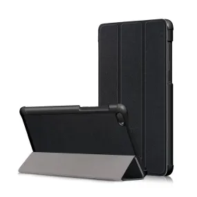 Lenovo Tab E7 tri-fold leather flip case - Black