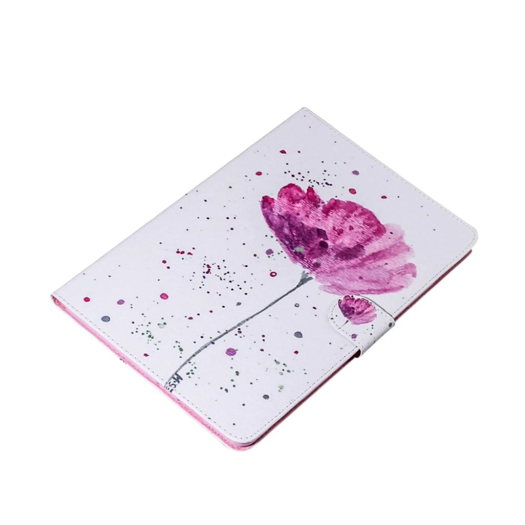 Lenovo Tab M10 FHD REL pattern leather case - Pink Flower