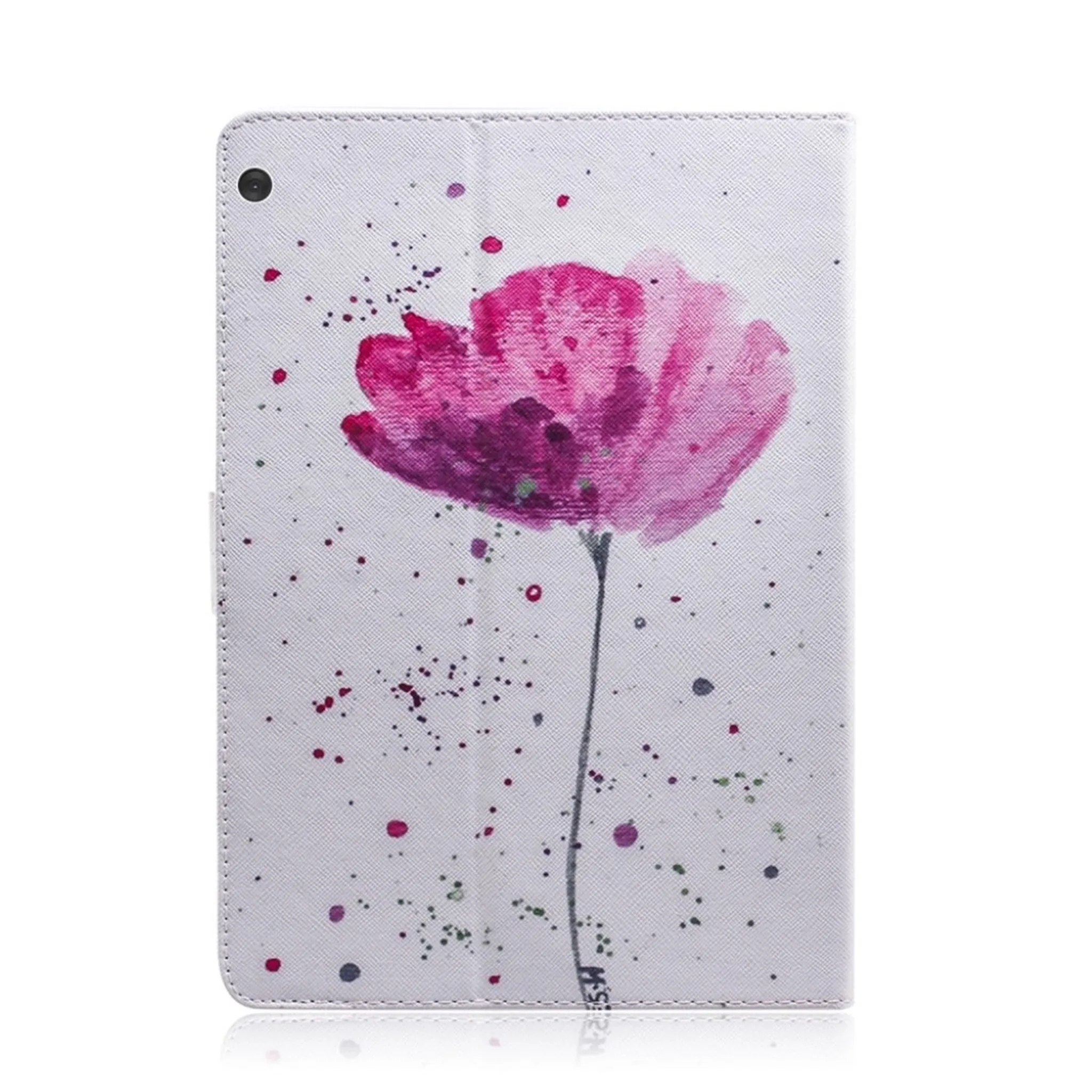 Lenovo Tab M10 FHD REL pattern leather case - Pink Flower