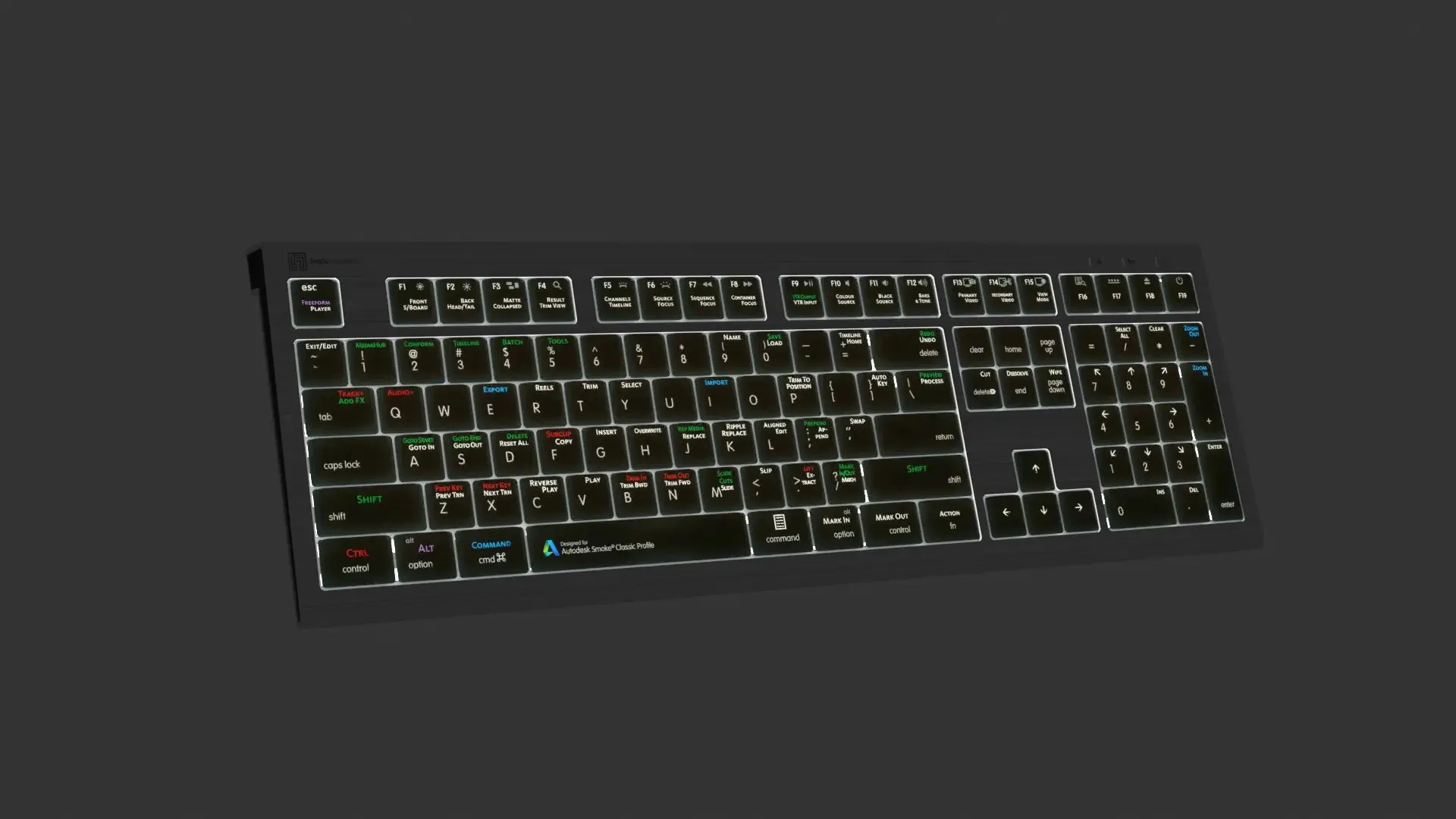 LogicKeyboard Autodesk Smoke MAC Astra 2 US  LKB-SMOKE-A2M-US