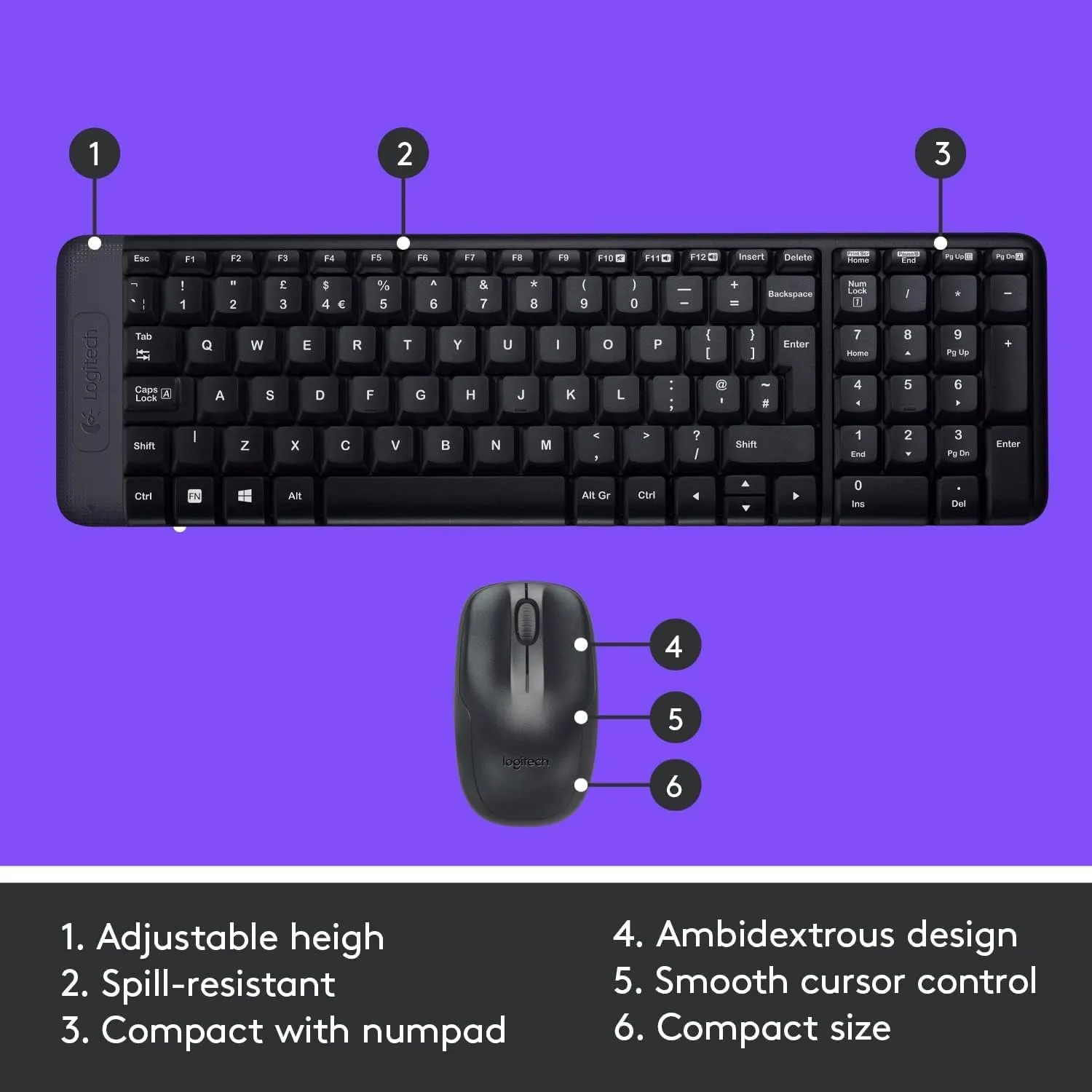 Logitech MK220 Wireless Keyboard and Mouse Combo (English Version) 920-003235 原裝行貨