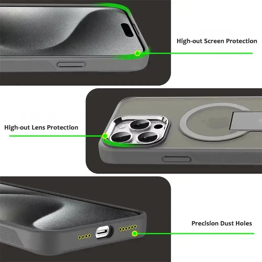 Luxury Magsafe Folding Stand Phone Case (For iPhones)