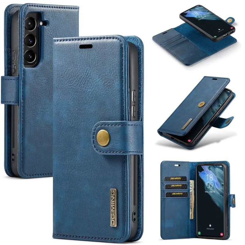 Magnetic Removable Leather Wallet Phone Case With Credit Card Slot For Samsung Galaxy S24 23