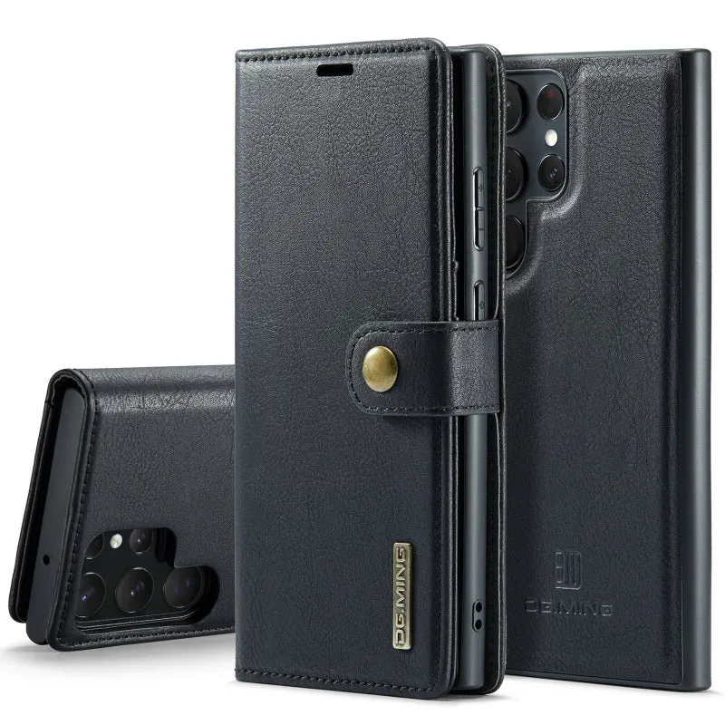 Magnetic Removable Leather Wallet Phone Case With Credit Card Slot For Samsung Galaxy S24 23