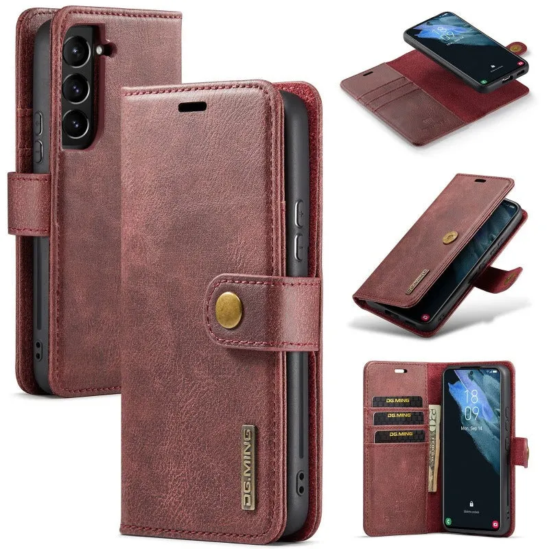 Magnetic Removable Leather Wallet Phone Case With Credit Card Slot For Samsung Galaxy S24 23