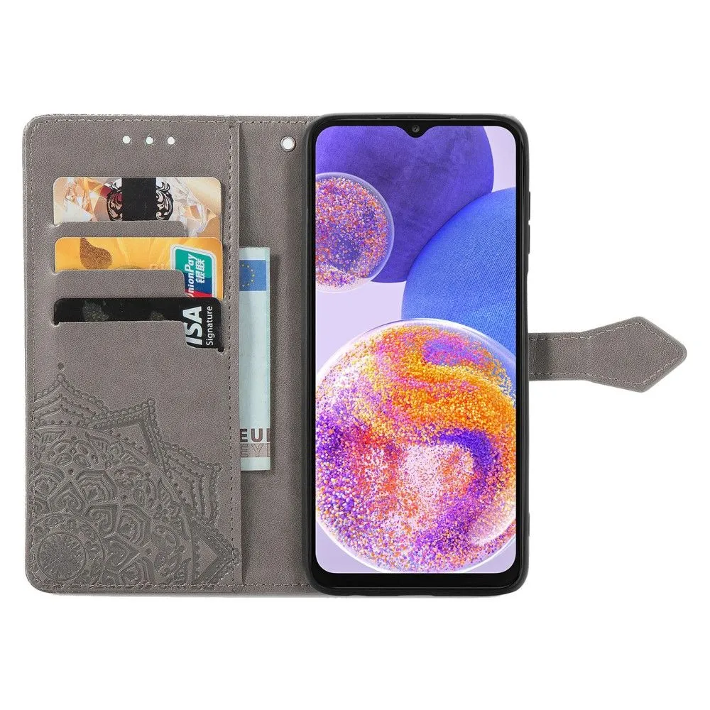 Mandala Samsung Galaxy A23 Flip case - Grey