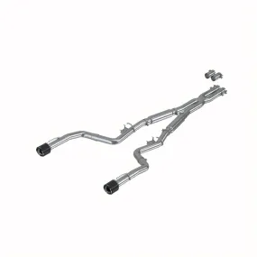 MBRP Cat Back Exhaust System (Street Profile, Carbon Fiber Tips): Dodge Charger 5.7L Hemi (17-23) & 6.4L 392 (15-23)