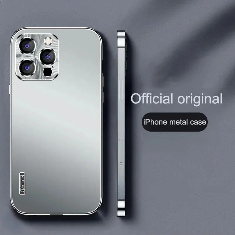 Metal Aluminium Alloy Ultrathin Original Color Full Lens Prevention Case For iPhone