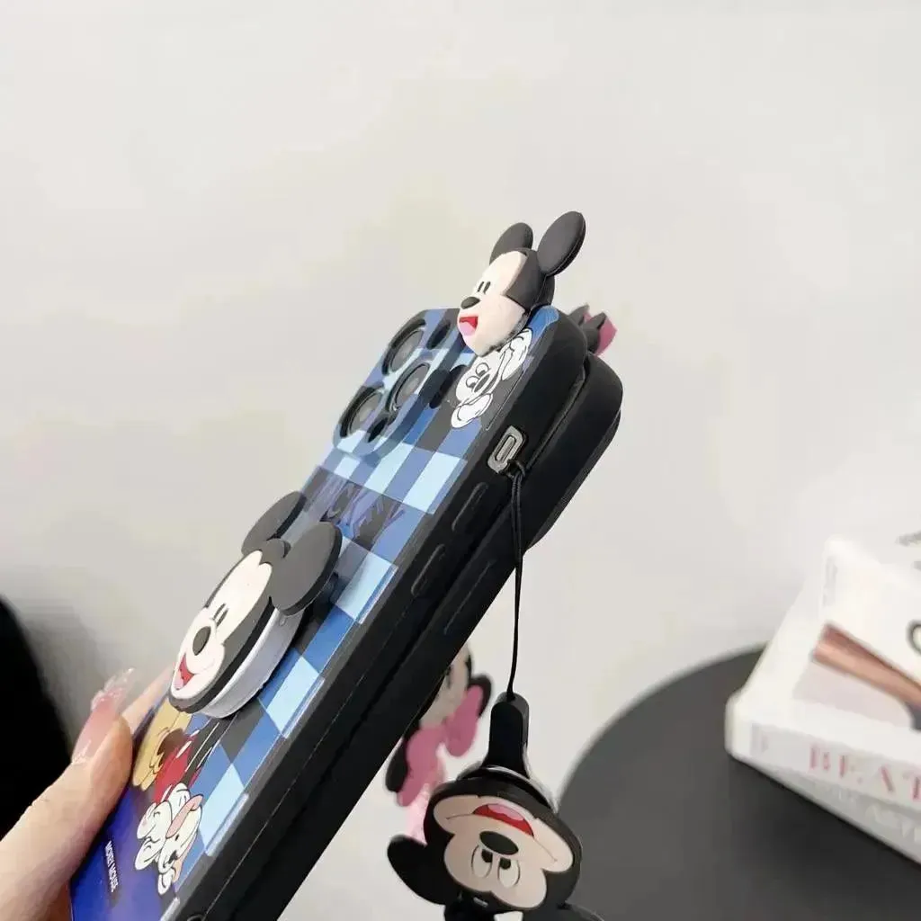 Mickey Minnie Trendy Phone Case with Strap (For iPhones)