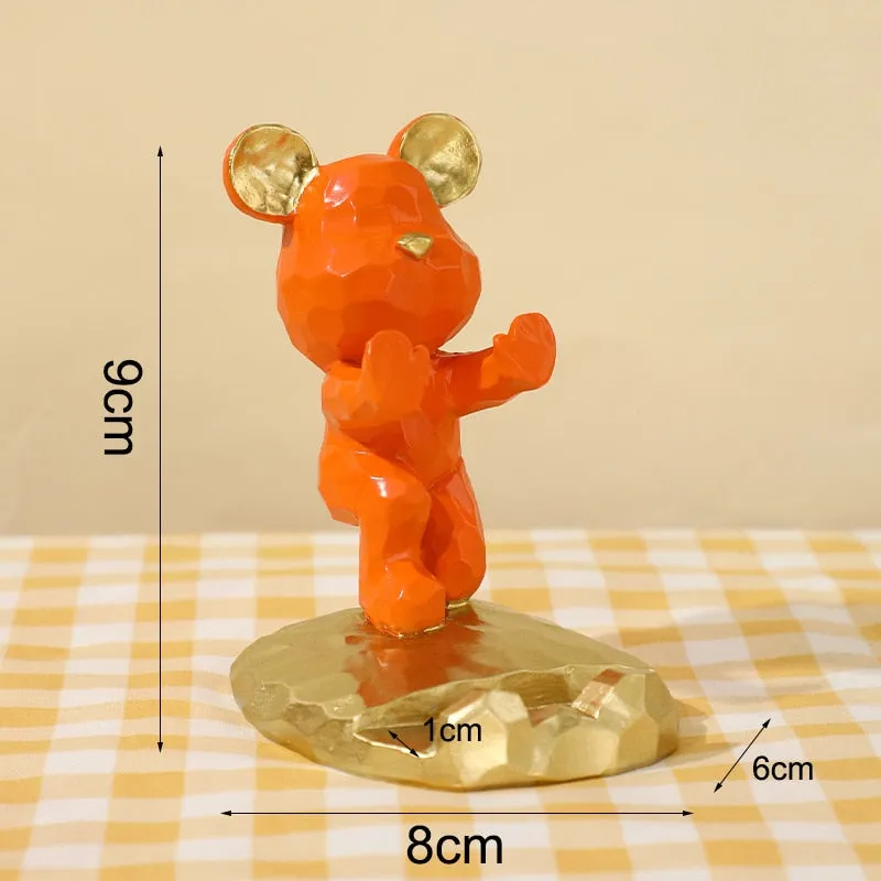 Mini Karate Bear Phone Stand