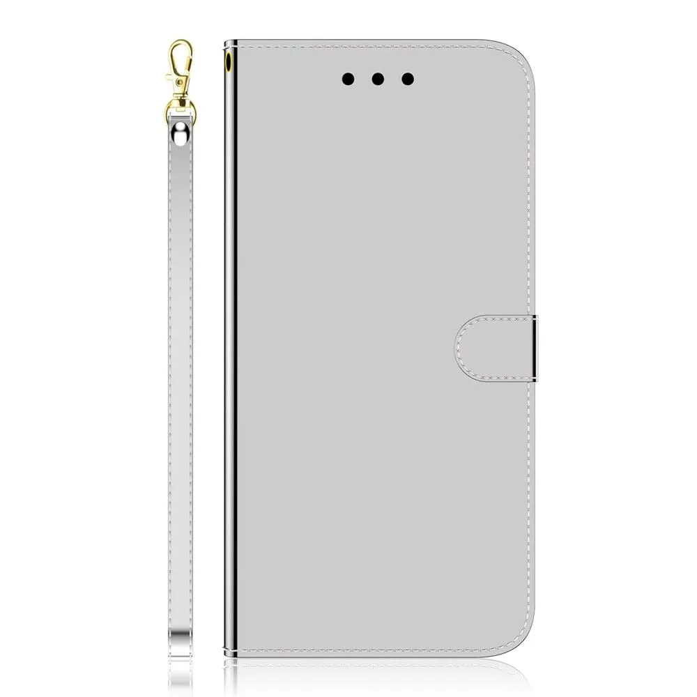 Mirror Motorola Motor G22 flip case - Silver