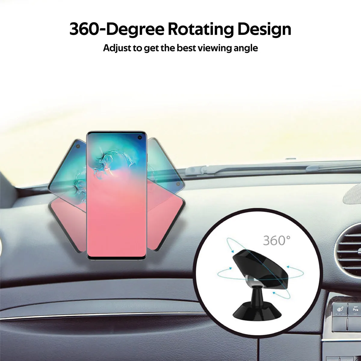 Multi-Angle 360 Degree Metallic Magnetic Mount