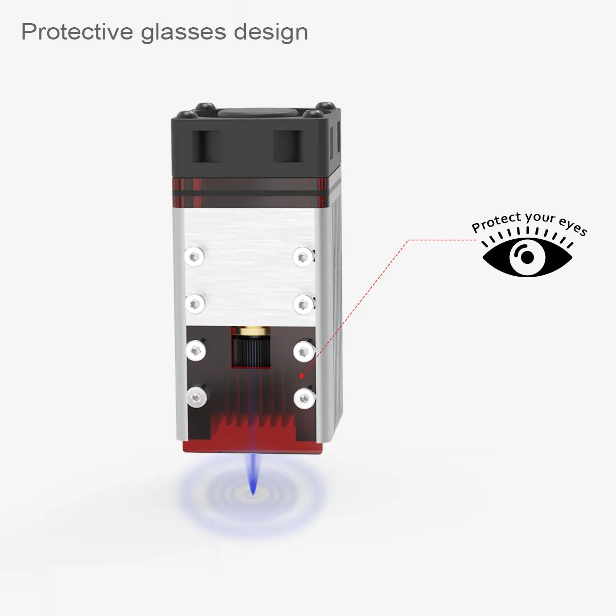 NEJE N40630 450nm 6W Laser Module for Carving and Cutting