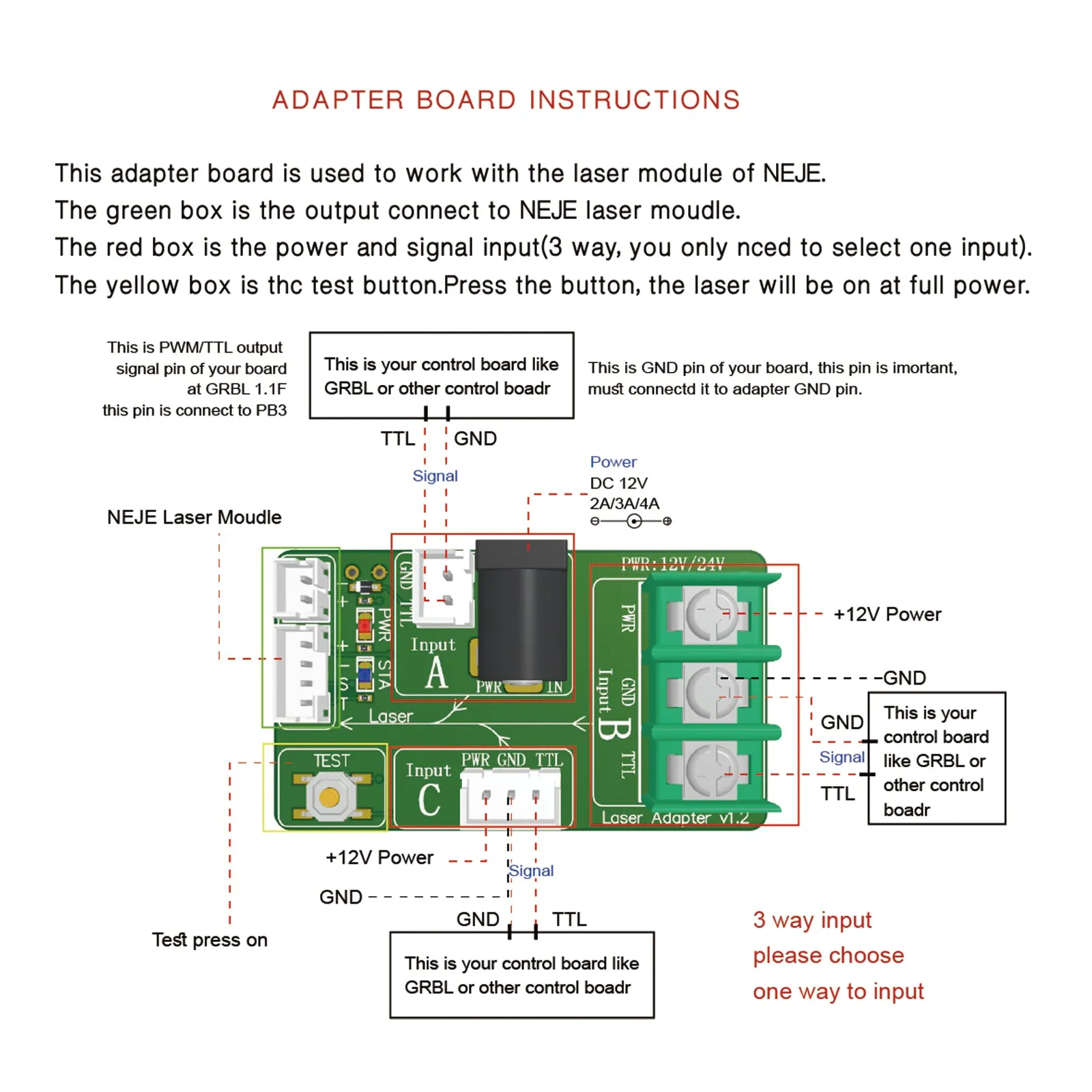 NEJE N40630 450nm 6W Laser Module for Carving and Cutting