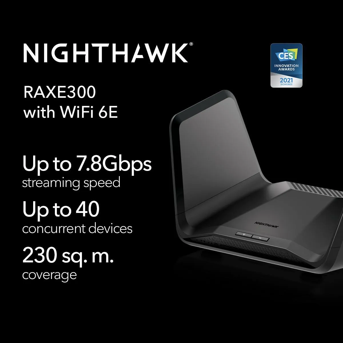 NETGEAR Nighthawk AXE7800 8 Stream Tri-Band Wi-Fi 6E Router