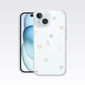 Non Filled heart Clear Silicon Cover