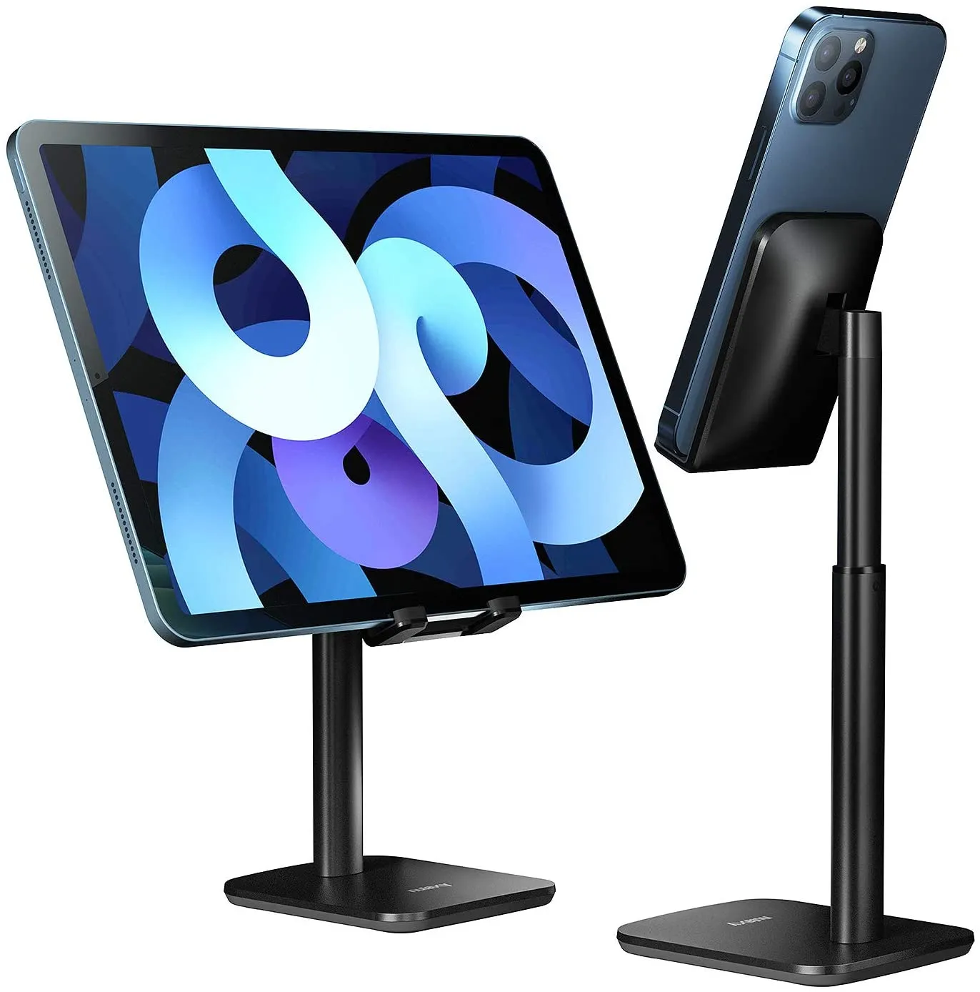 Nulaxy Phone Stand, Height Angle Adjustable Cell Phone Stand, Phone Holder for Desk Compatible with iPhone12 Mini 11 Pro Xs Xs Max Xr X 8 7 6 6s Plus,