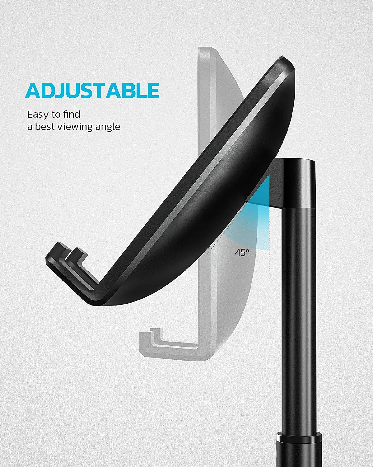 Nulaxy Phone Stand, Height Angle Adjustable Cell Phone Stand, Phone Holder for Desk Compatible with iPhone12 Mini 11 Pro Xs Xs Max Xr X 8 7 6 6s Plus,