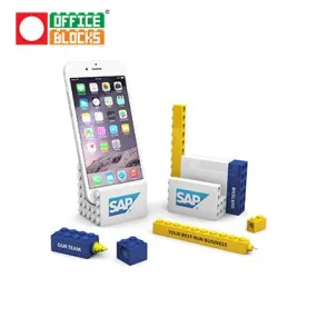 Office Blocks 3 in 1 Stationery Phone Stand Set