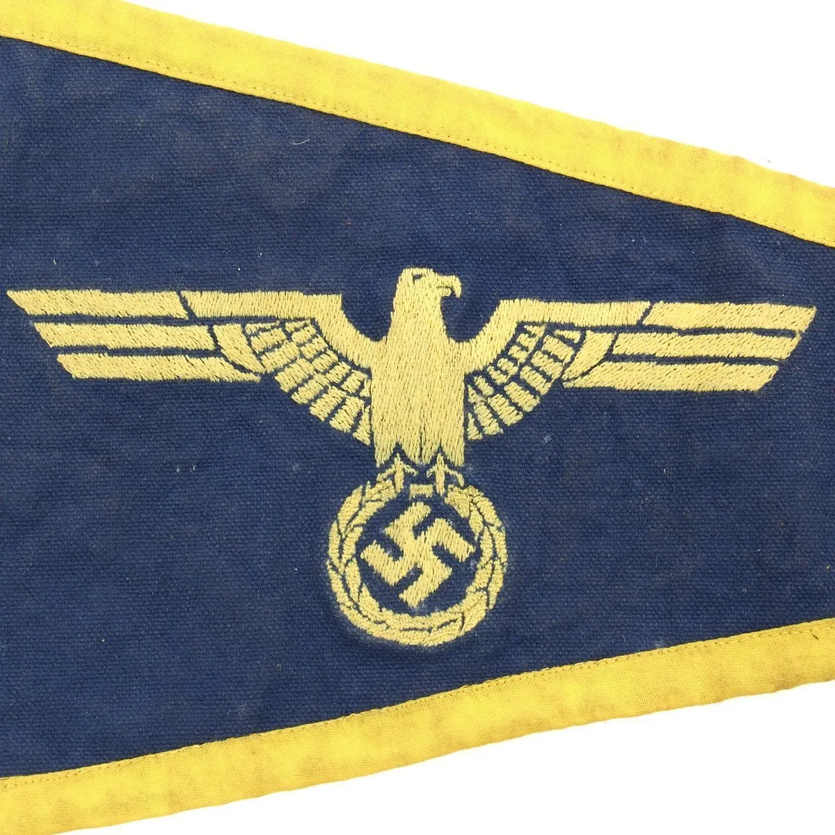 Original German WWII Navy Kriegsmarine Officer Vehicle Staff Car Fender Pennant Flag