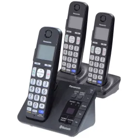 Panasonic KX-TGE260 Bluetooth Answering Machine Base w/3 KX-TGEA20 Handsets