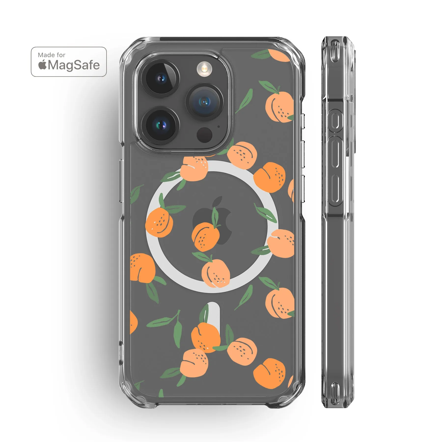 Peaches Clear MagSafe iPhone Case