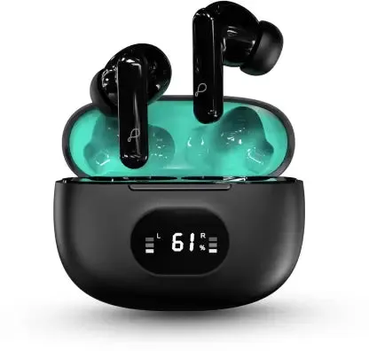 Pebble Twins Pro True Wireless Earpods, ENC with Quad Mics (Black)