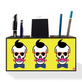 Pen Mobile Stand Holder Desk Organizer - Skull